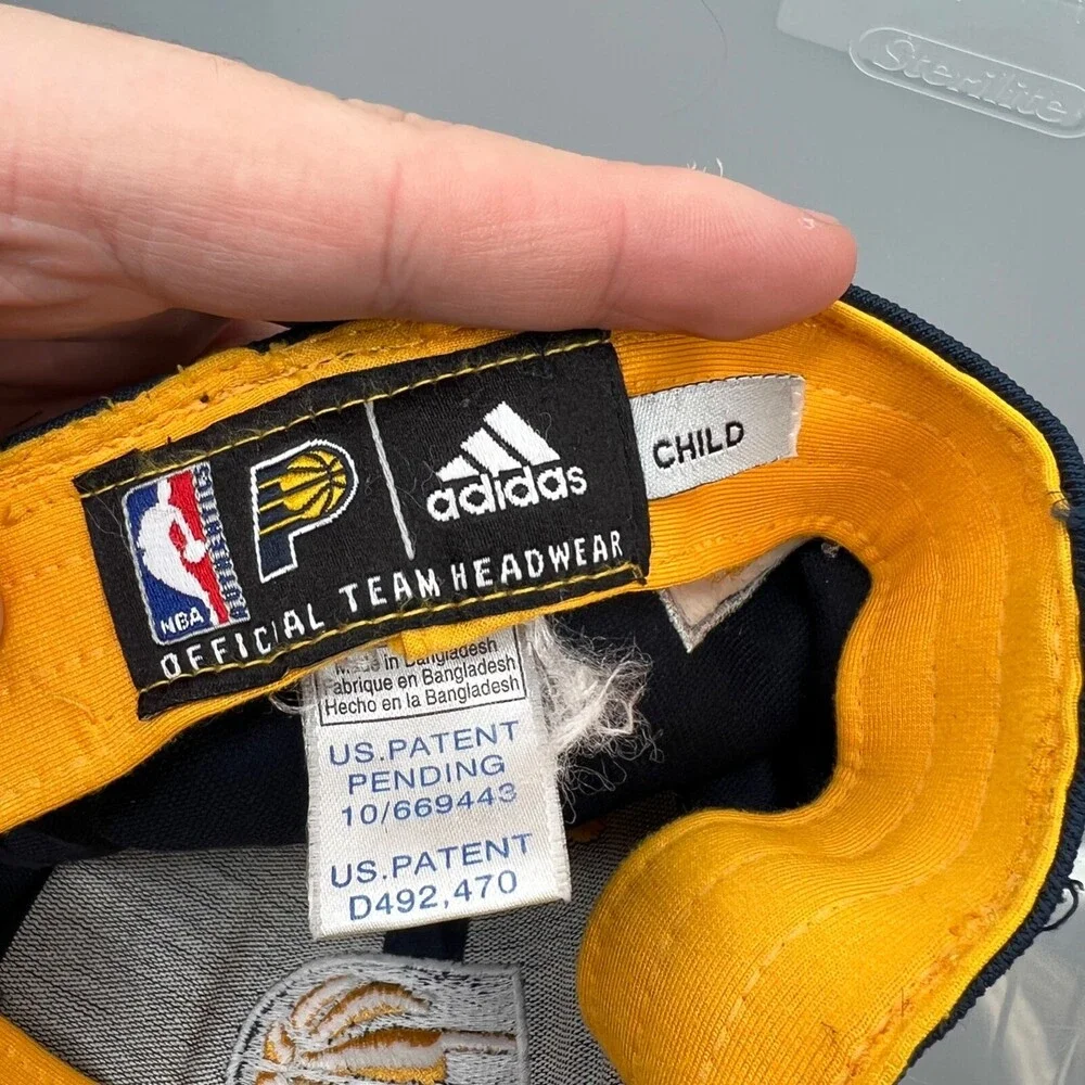 Adidas Indiana Pacers Hat Boys Blue Baseball Cap NBA Basketball Team‎ Child Size